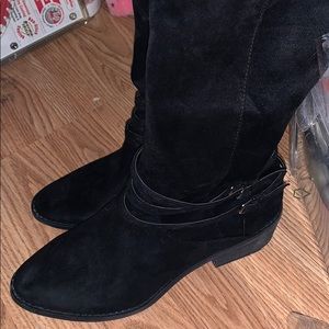 Over the Knee Blk Faux suede Women’s boots 10
